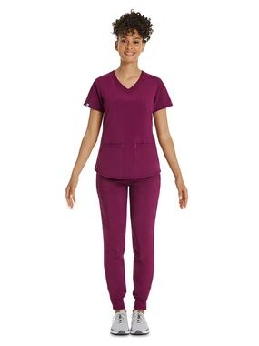 SCRUBSTAR V-Neck Scrub Top + Jogger Pants Premium Performance Scrub Set